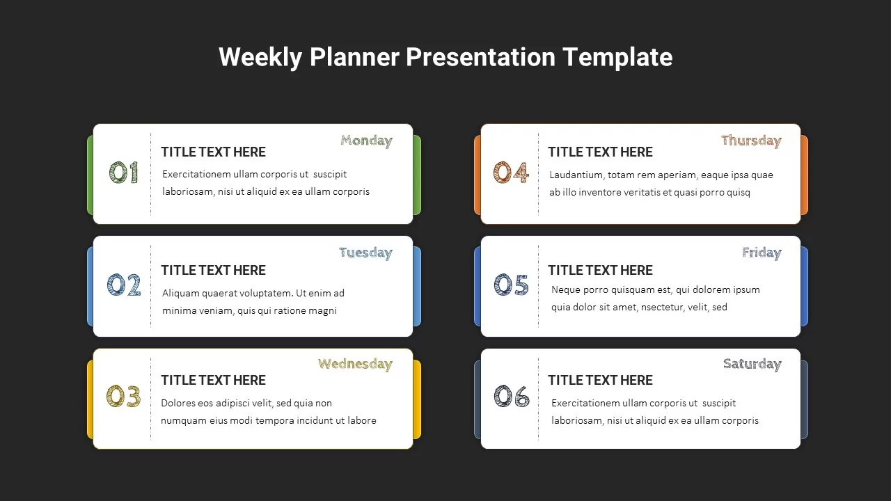 weekly planner presentation template