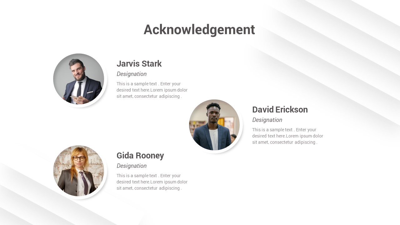 Acknowledgement Slide