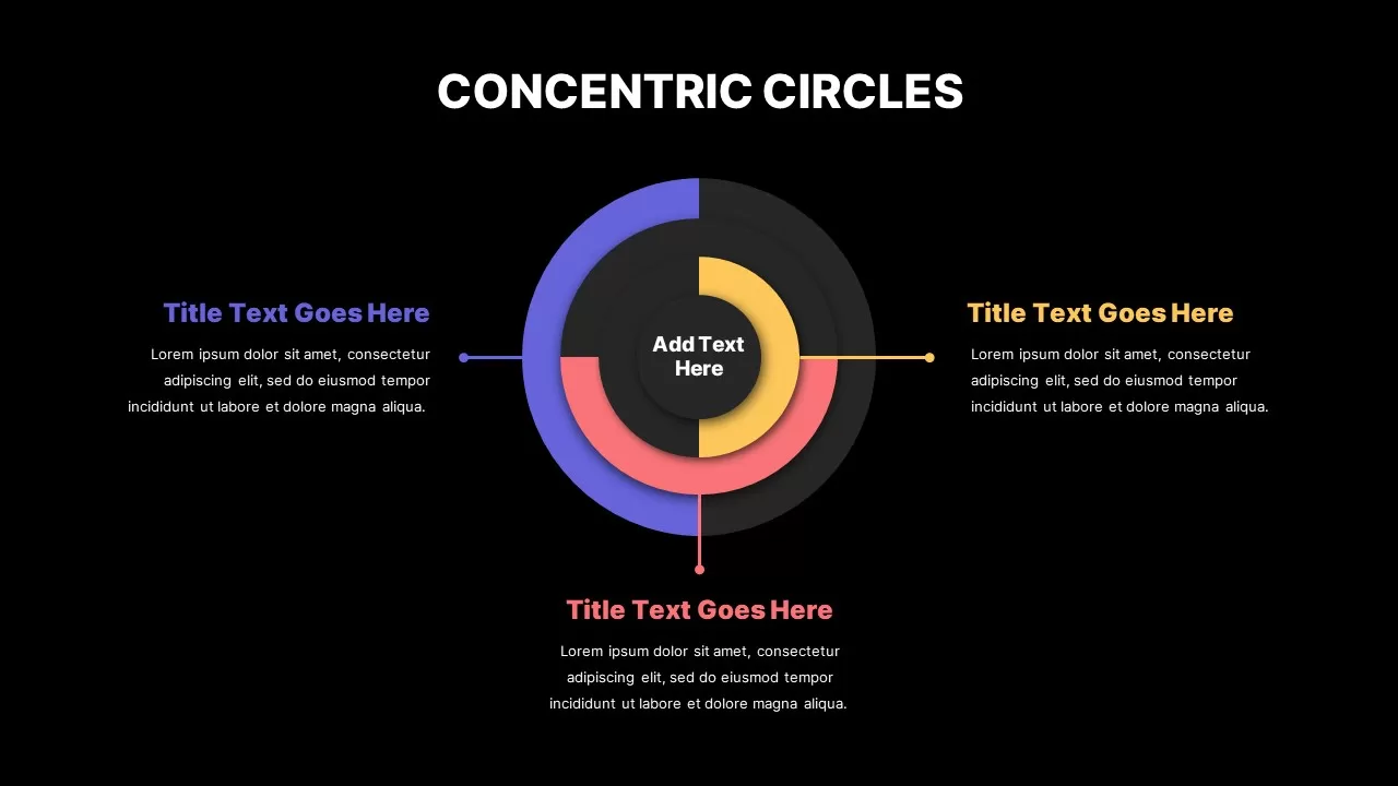 Concentric Circle Infographics Dark