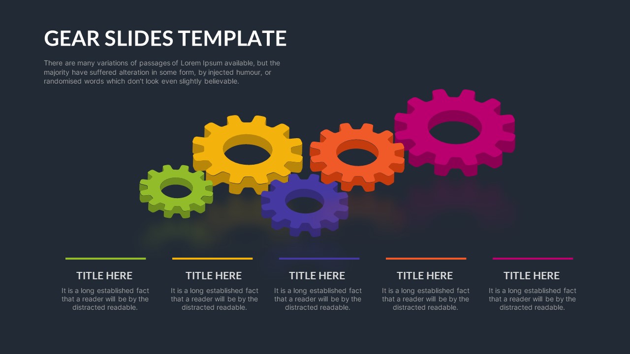 Gear Slide Templates For PowerPoint