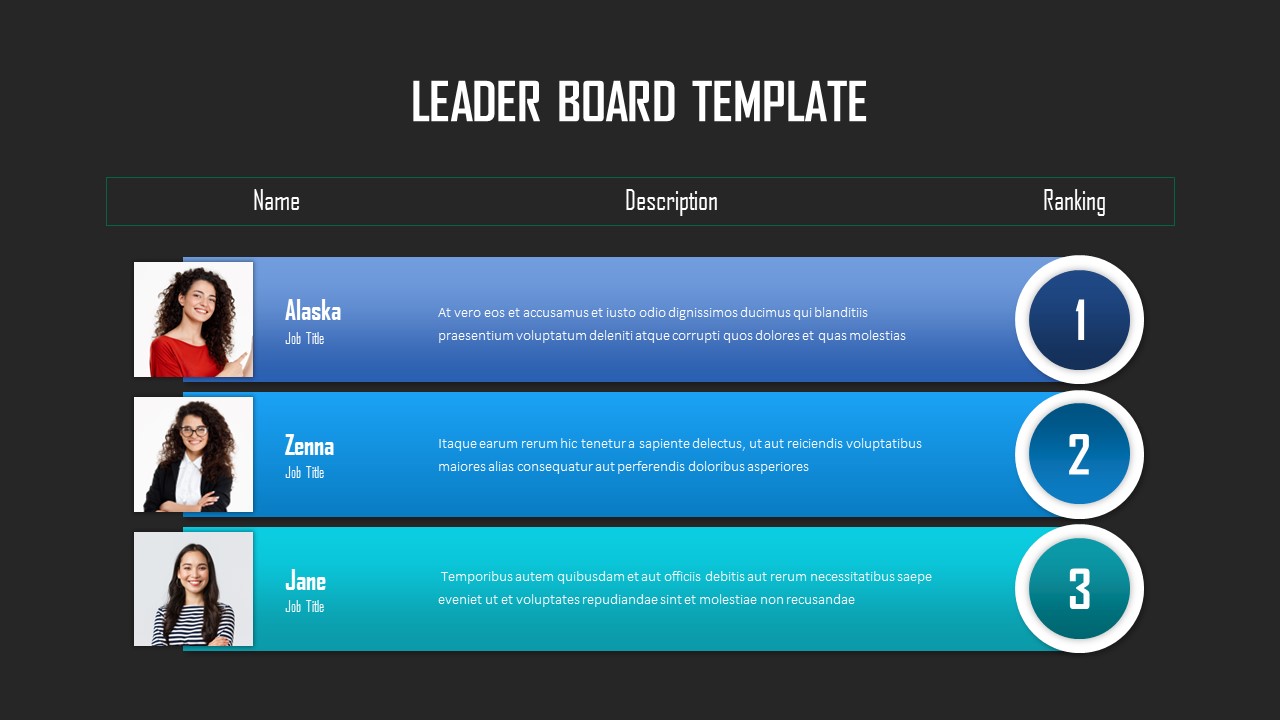 Leader Board Template ppt