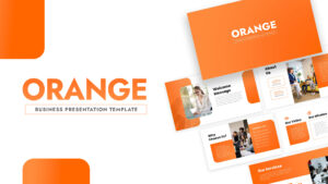 Orange theme business presentation template