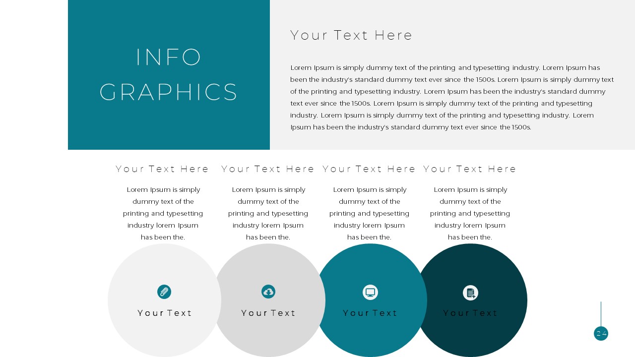Simple Business Deck Infographic Templates for Presentation