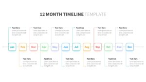 12 Month Timeline PowerPoint Template