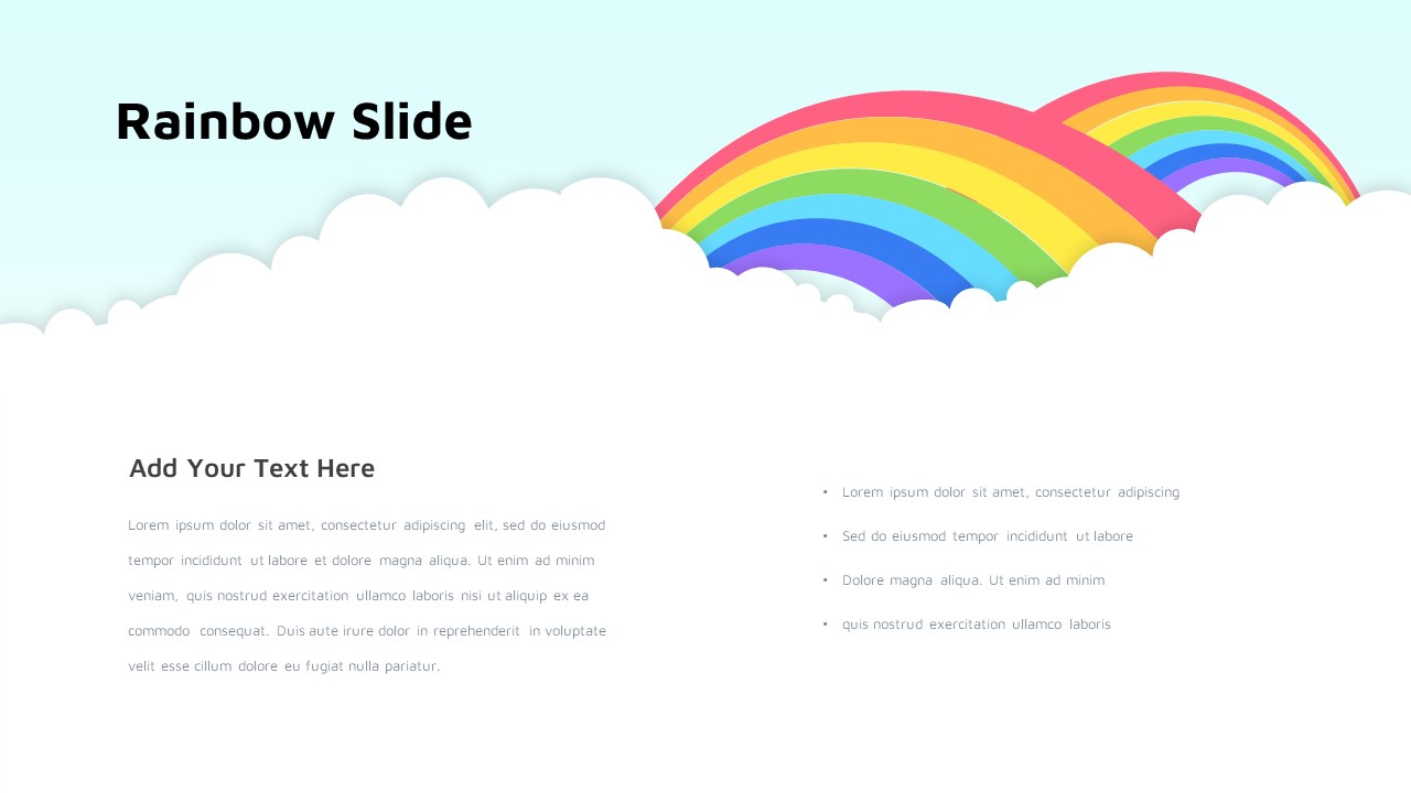 Rainbow PowerPoint slide