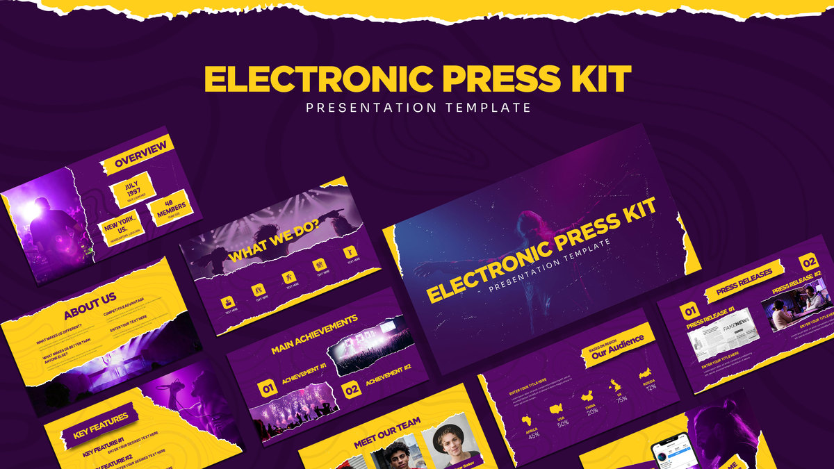 EPK Electronic Press Kit PowerPoint Template