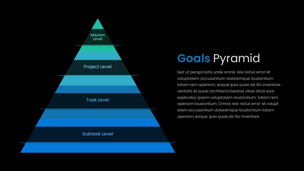 Goals Pyramid PPT Template