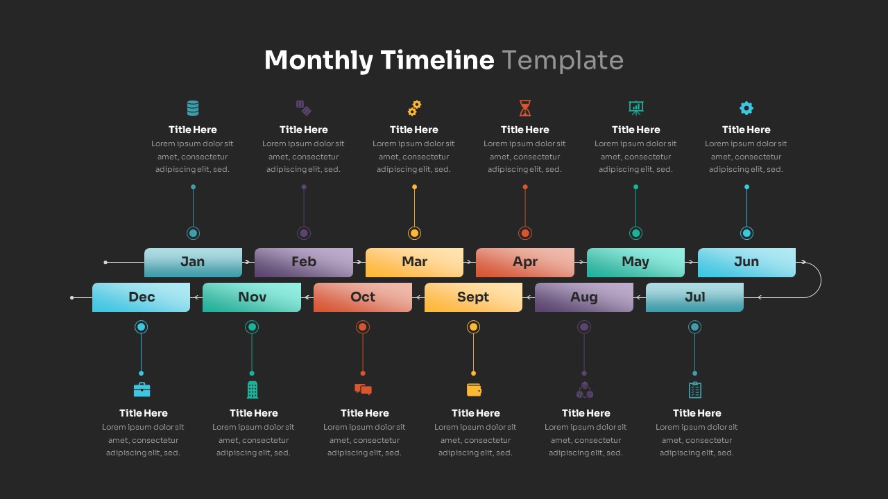 Monthly Roadmap Timeline PPT Template