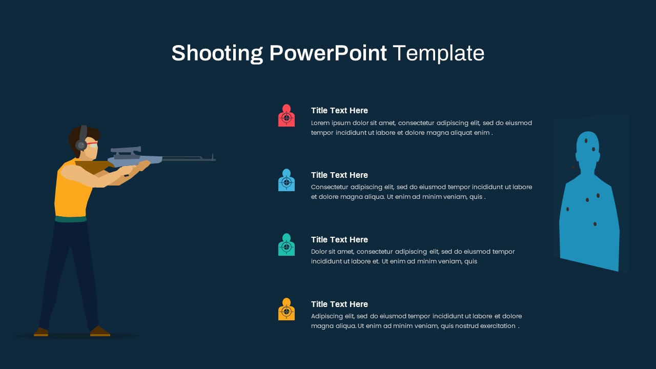 Shooting PowerPoint Template Dark