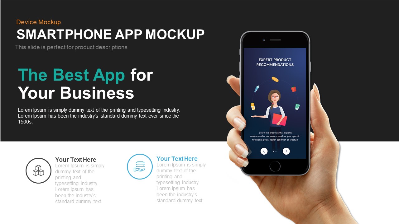 Smartphone App Mockup PPT Template