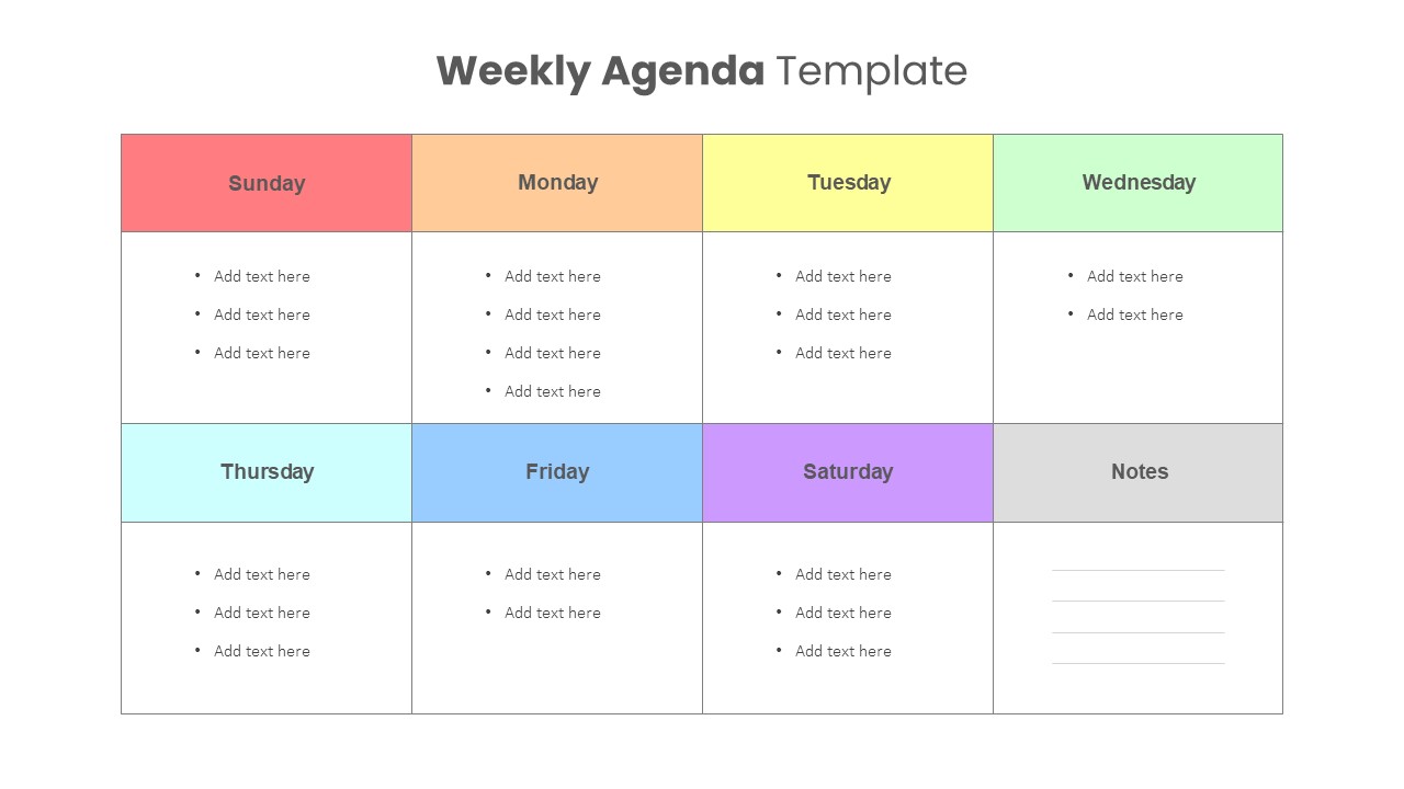 Weekly Agenda PowerPoint Template