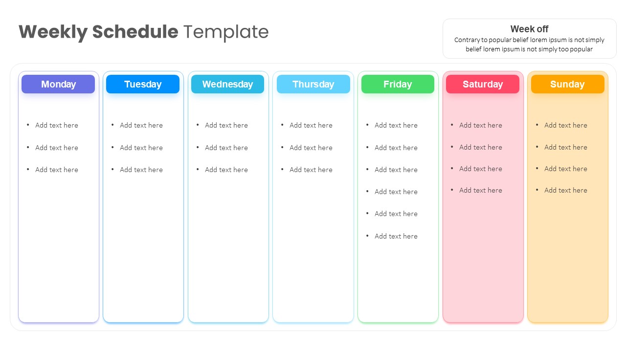 Weekly Schedule editable Template