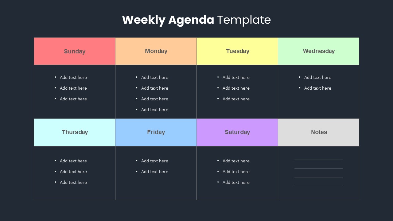 weekly planner powerpoint template