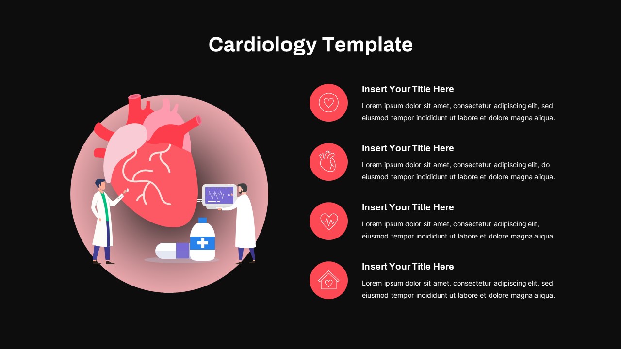 Cardiology PowerPoint Template Dark