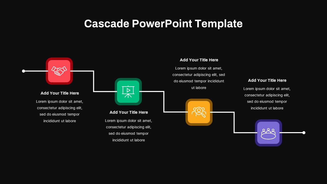 Cascade PowerPoint Template Dark