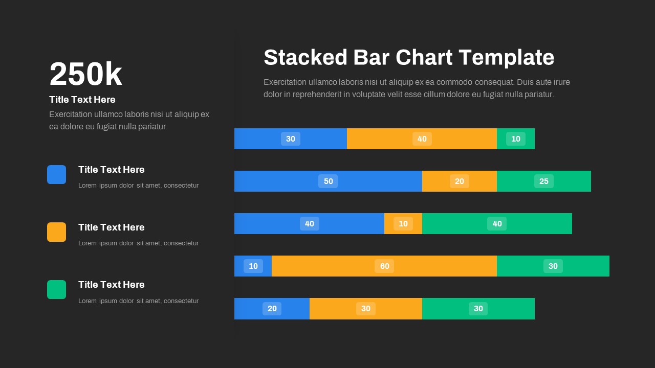 Animated Stacked Bar Chart Slide Template