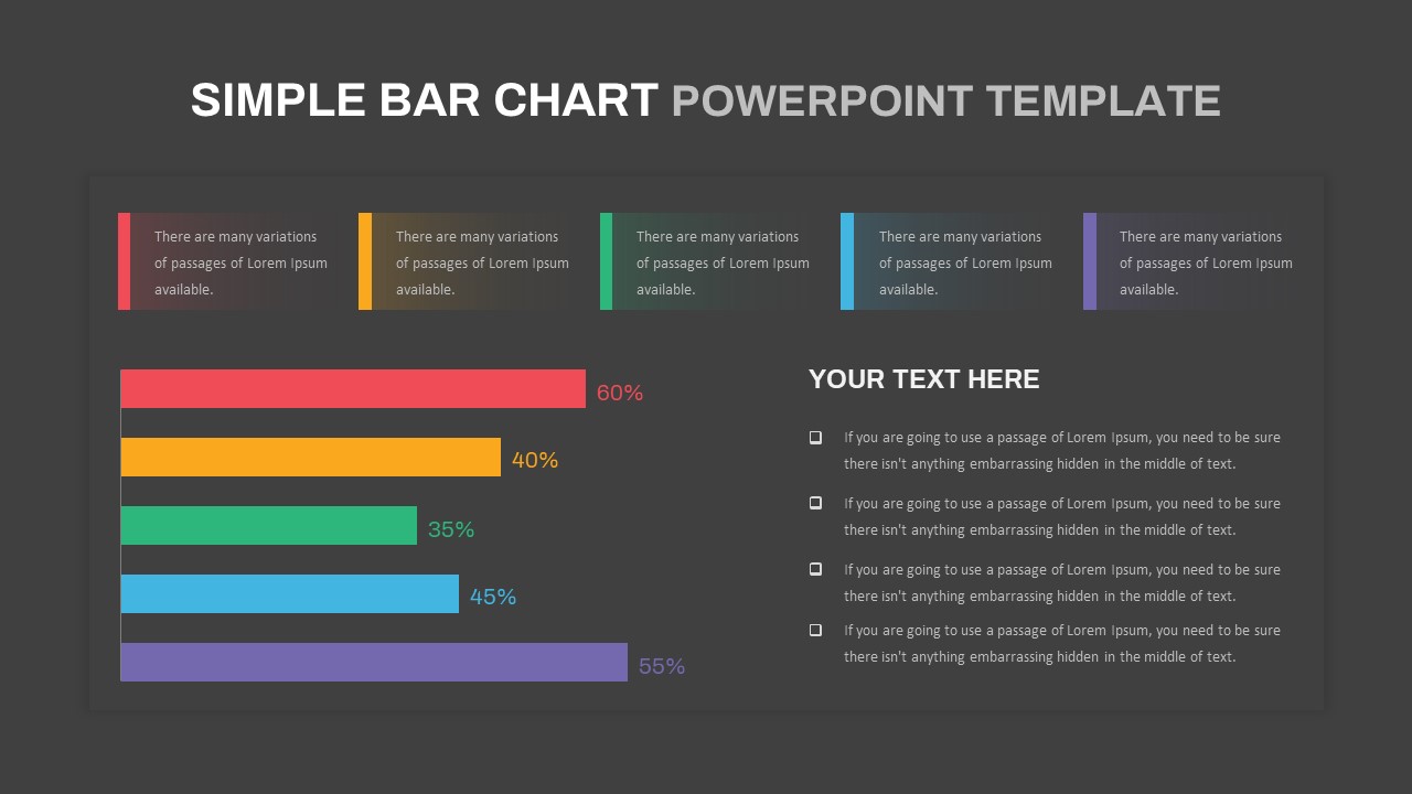Simple Bar Chart PPT Template