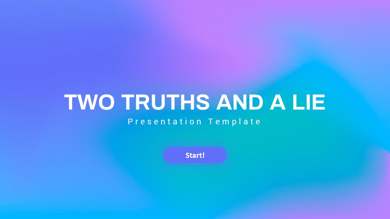 Two Truths And One Lie Free PowerPoint Template