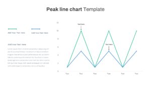 Peak Line Chart PowerPoint Template