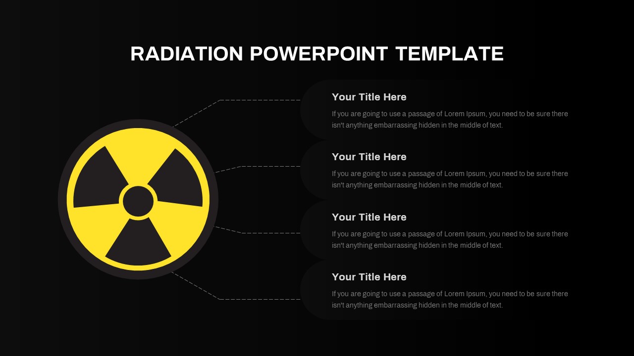 Free Radiation PowerPoint Presentation Template Dark