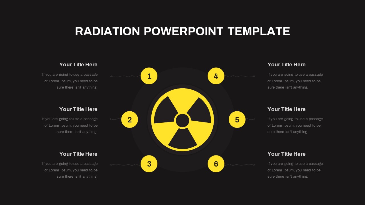 Free Radiation PowerPoint Template Dark