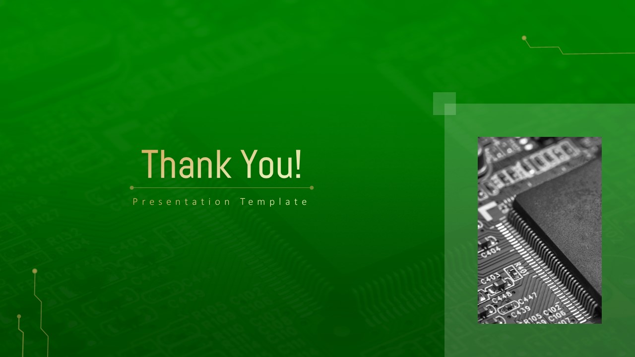 Green Background Thank You Slide