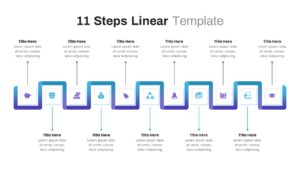 11 Steps Linear PowerPoint Template