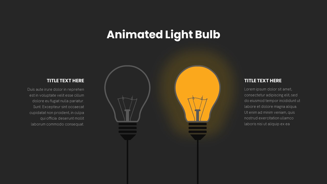 Animated Light Bulb Ppt Template