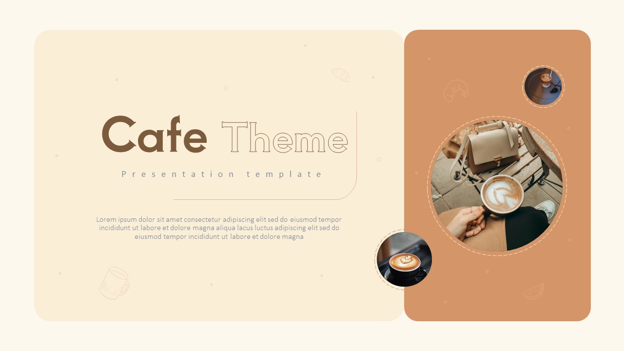 Cafe Coffee PowerPoint Template Deck