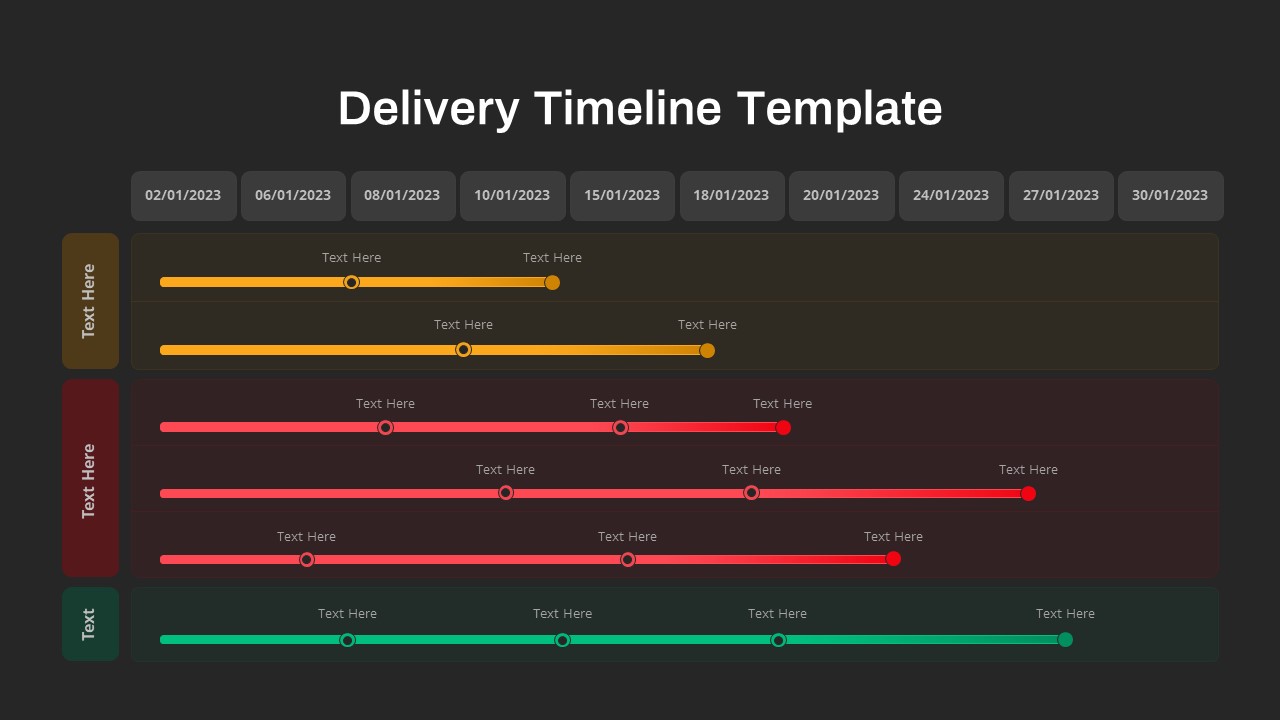 Delivery Timeline PPT Presentation Template