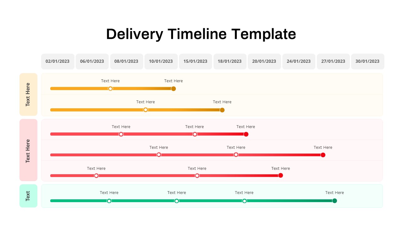 Delivery Timeline PowerPoint Template