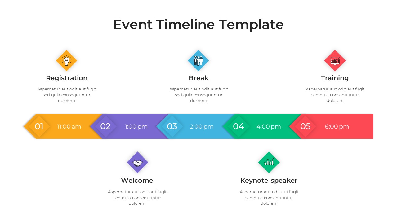 Event Timeline PowerPoint slide