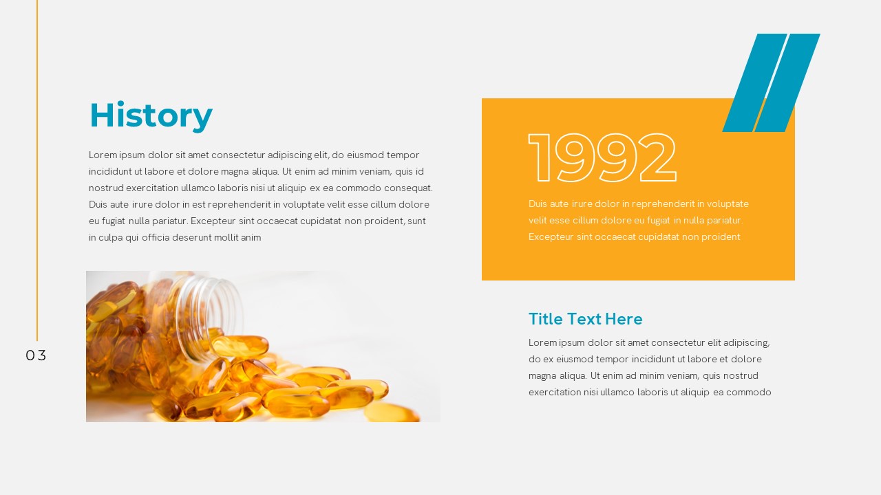 Pharmaceutical Company History PowerPoint Template