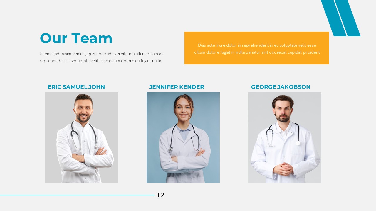 Pharmaceutical Company Team Slide