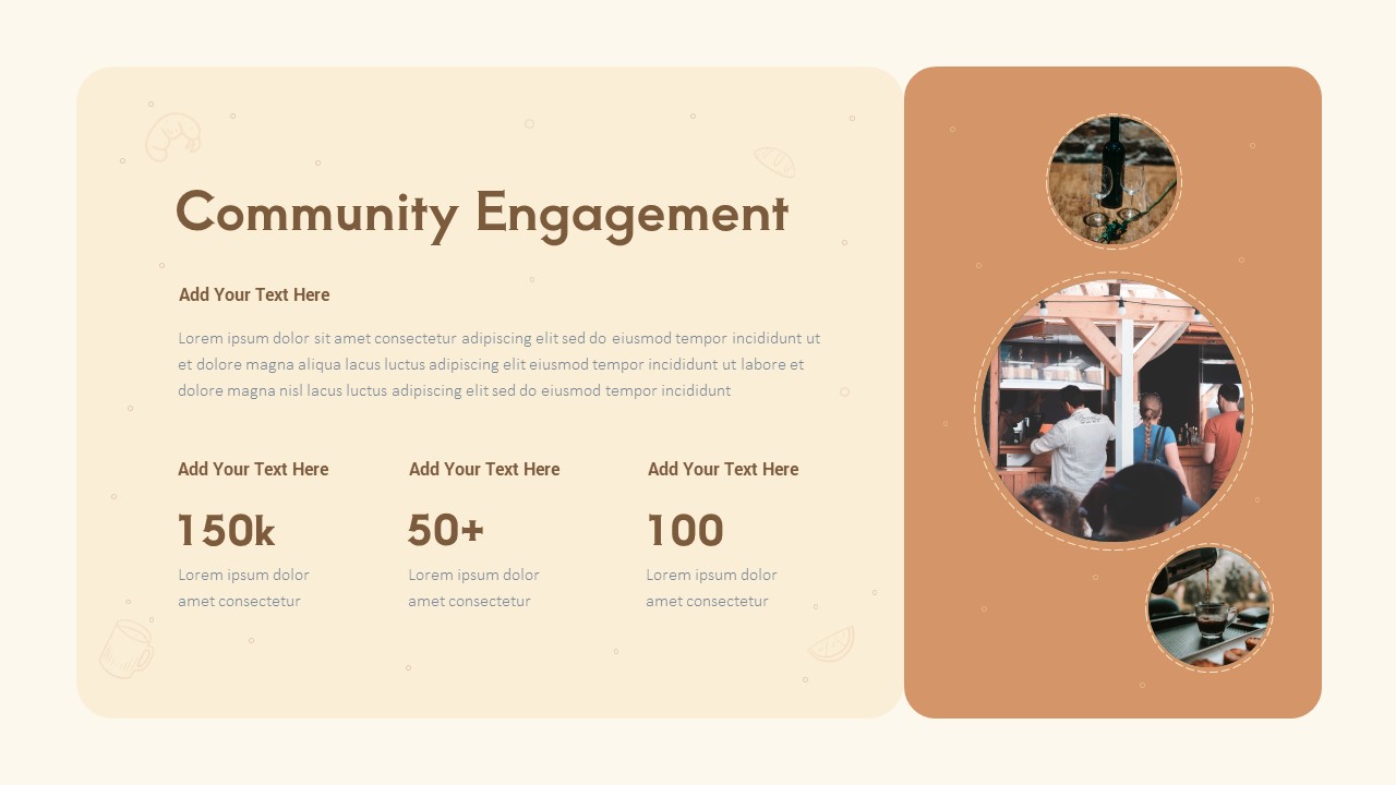 vintage themed community engagement slide