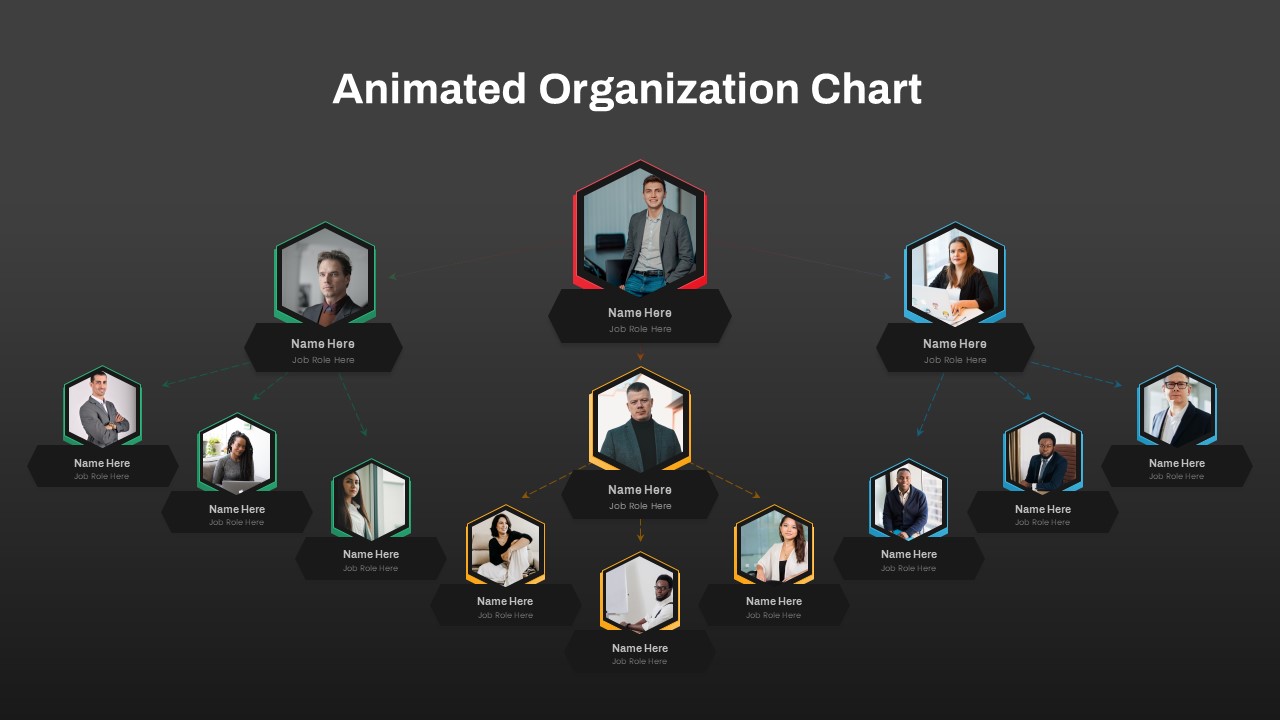 Animated Org Chart Ppt slide