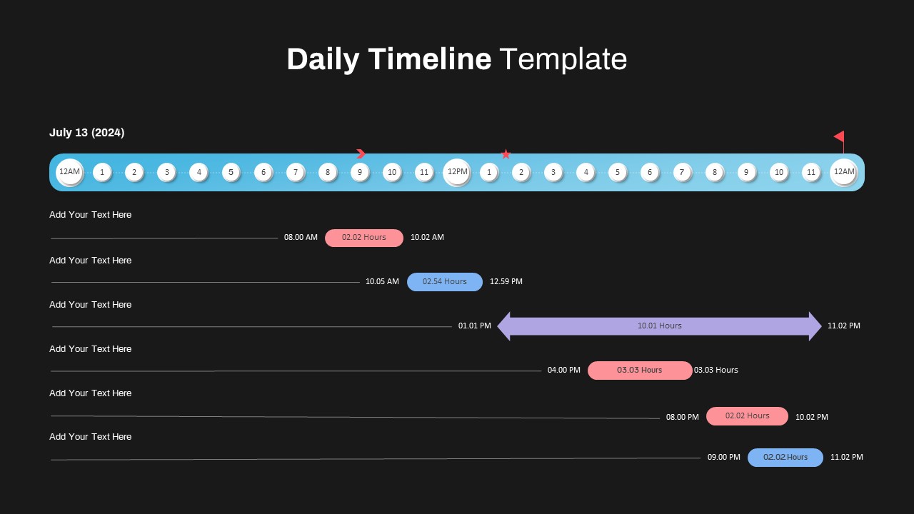 Daily Timeline ppt slide