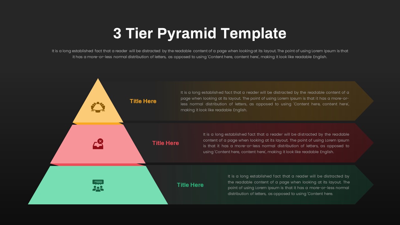 3 Tier Pyramid ppt slide