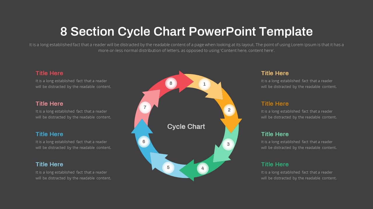 8 section Cycle Chart Diagram PowerPoint