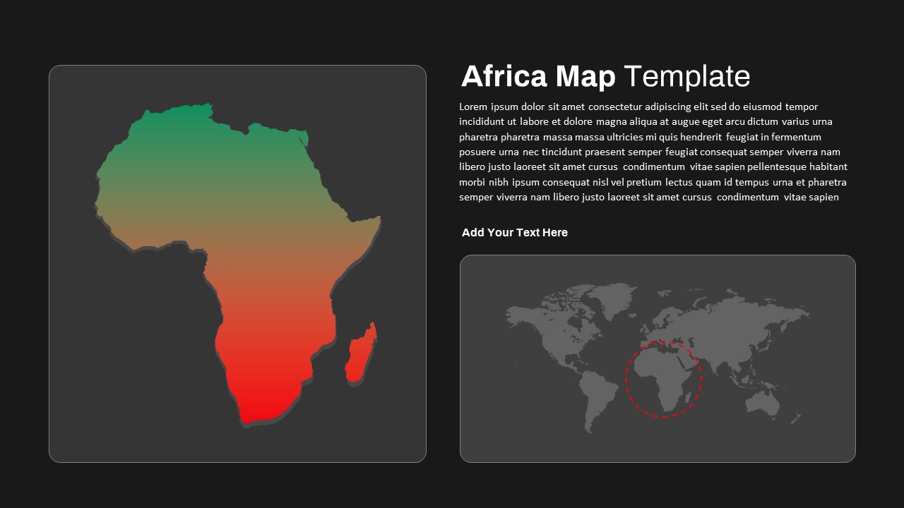 Africa Map PowerPoint editable Template