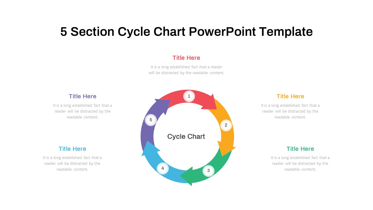 6 section cycle Chart Diagram PowerPoint Template