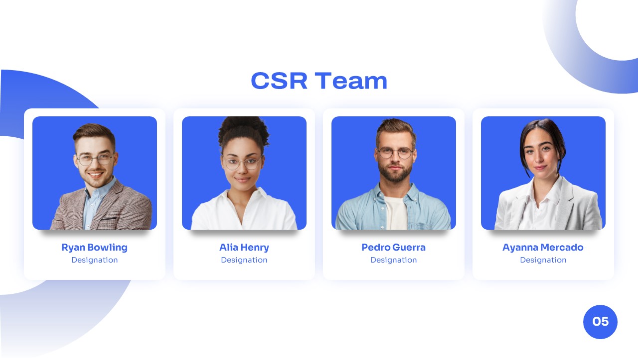 CSR team Presentation Template