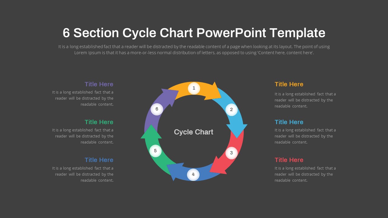 Cycle Chart Diagram PowerPoint slide