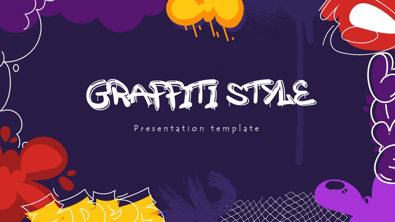 Free Graffiti Style PowerPoint Presentation Template