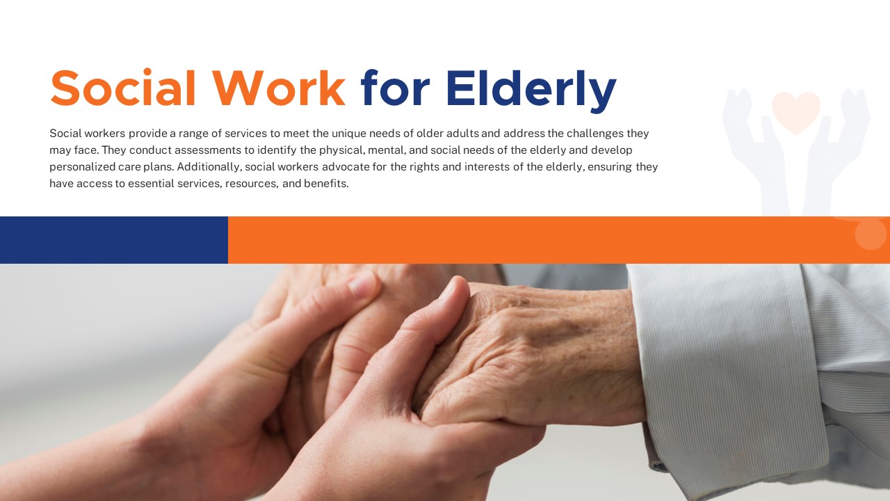 Free elderly Social Work PowerPoint Template