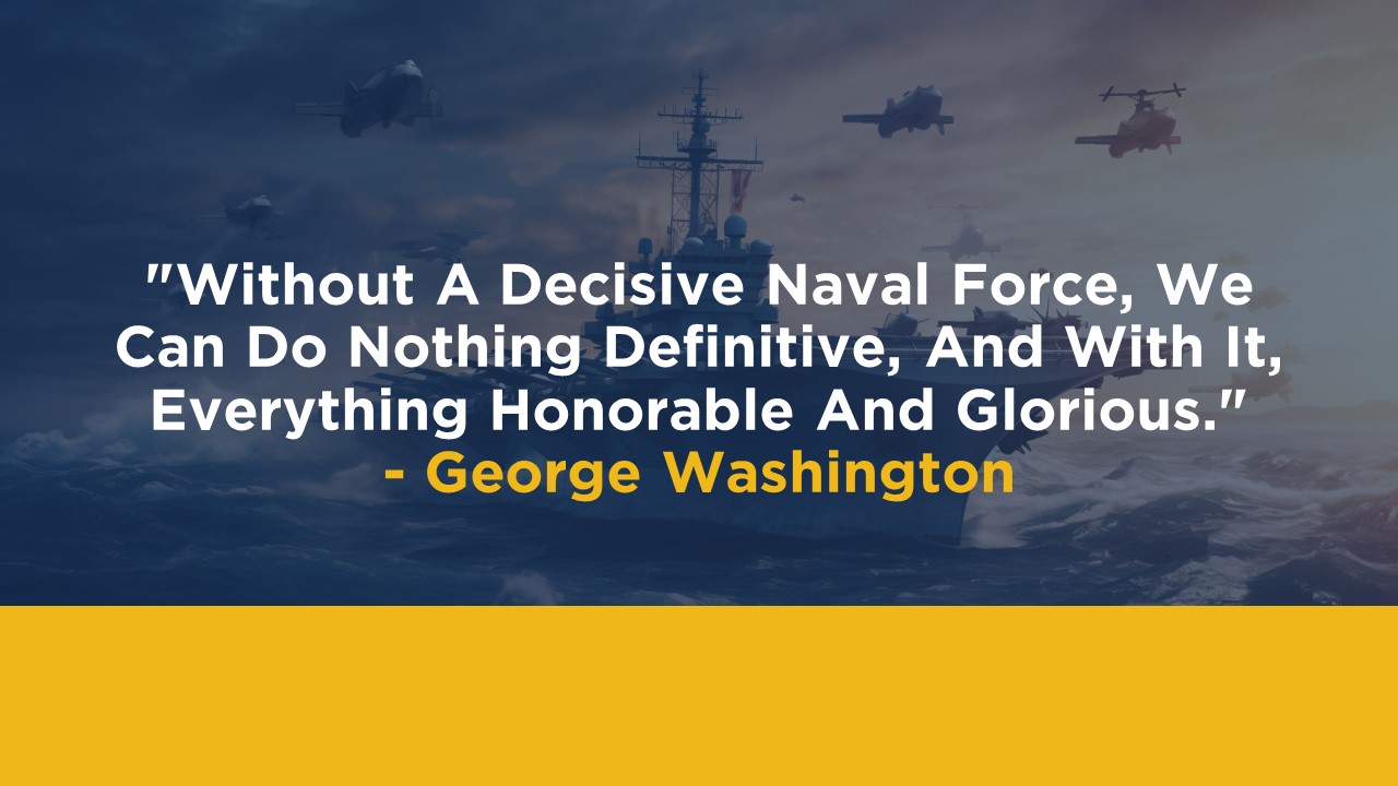 Navy PowerPoint quote slide