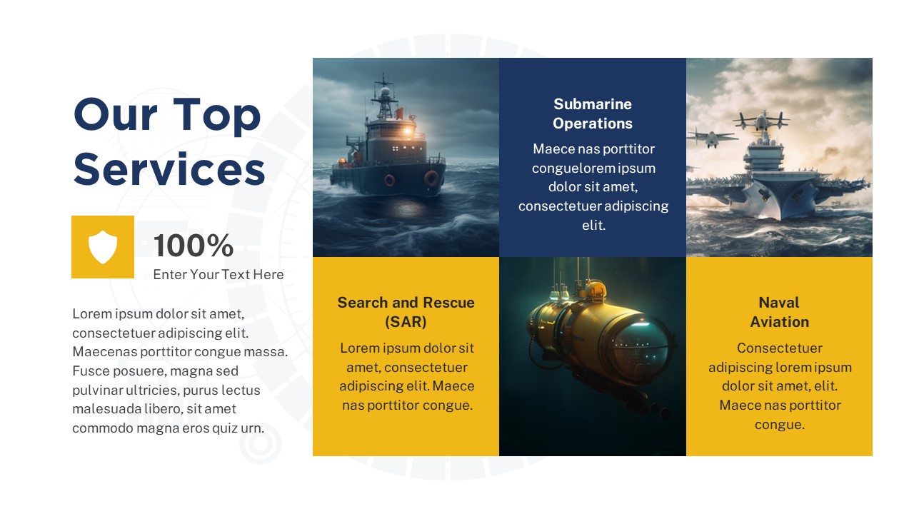 Navy PowerPoint services slide