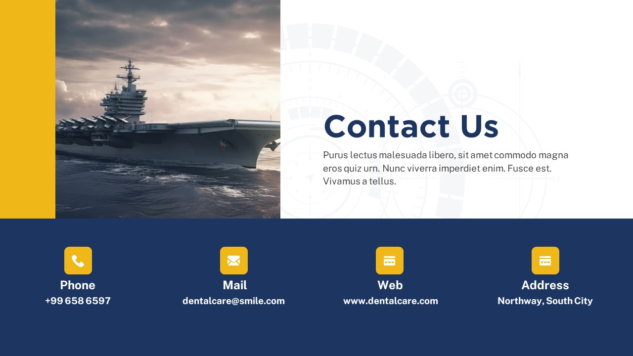 Navy contact us PowerPoint slide