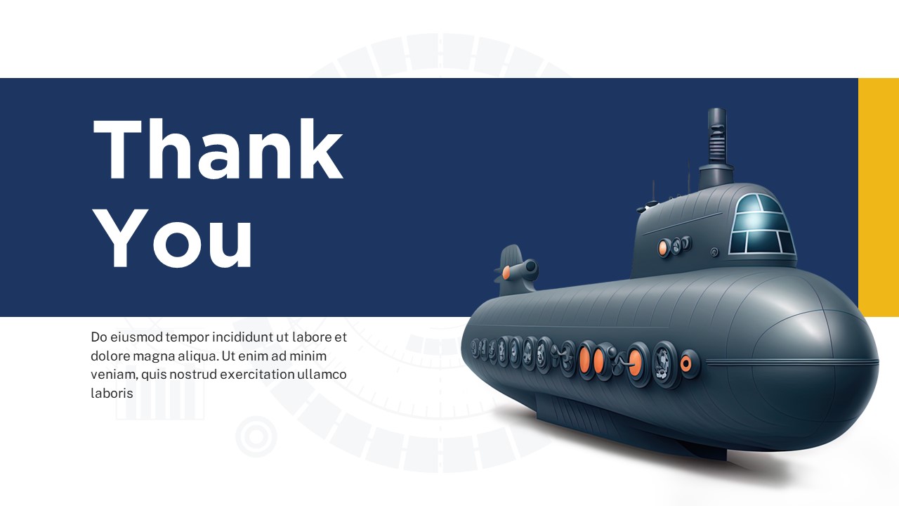 Navy thankyou PowerPoint slide