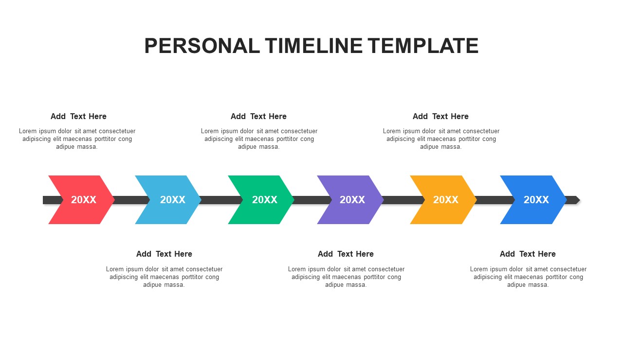 Personal Timeline Template slide